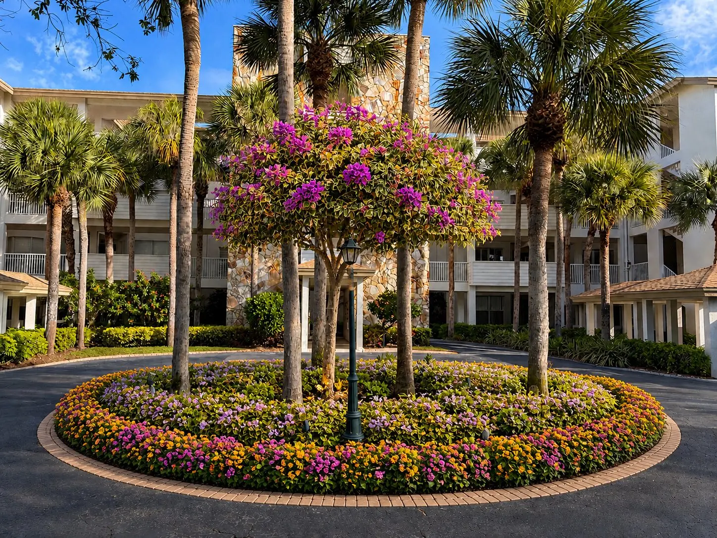 Full landscape maintenance program with irrigation and arborist care